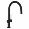 Hansgrohe Talis M54 EcoSmart Single Lever Kitchen Mixer Tap 220 Single Spray Mode - Matt Black - 72843670