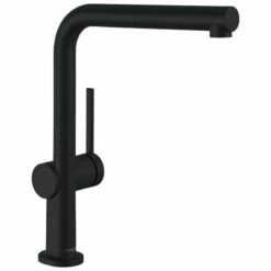 Hansgrohe Talis M54 EcoSmart Single Lever Kitchen Mixer Tap 270 With Pull-Out Spout Single Spray Mode - Matt Black - 72845670