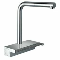 Hansgrohe Aquno Select M81 Single Lever Kitchen Mixer Tap 250 With Pull-Out Spray 2 Spray Modes - Chrome - 73836000