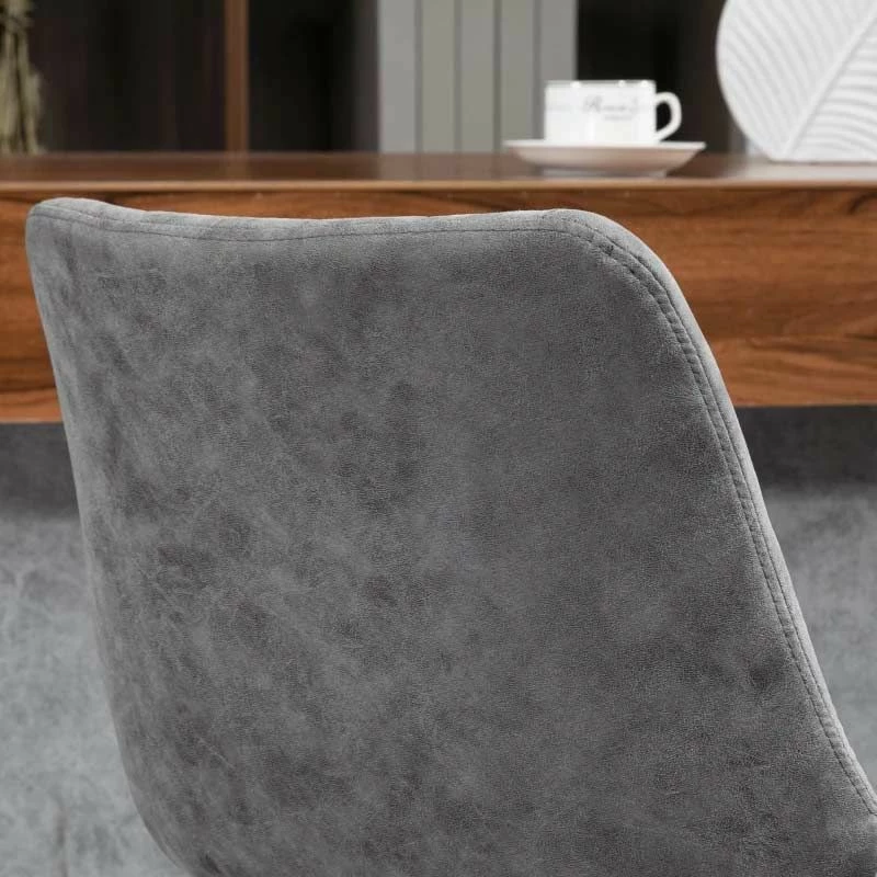 HOMCOM 2 Piece Height Adjustable Bar Stools & 360° Swivel With Footrests - Grey/Black - 835-228V71GY - Image 8