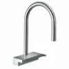 Hansgrohe Aquno Select M81 Single Lever Kitchen Mixer Tap 170 With Pull-Out Spray 3 Spray Modes - Chrome - 73837000