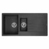 Reginox Harlem 1.5 Bowl Granite Kitchen Sink, Black Silver - HARLEM 15 BS