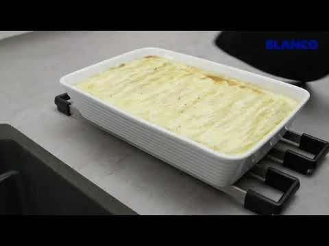 Blanco ETAGON 500-U 1 Bowl Undermount Silgranit Kitchen Sink With Manual InFino Waste - Rock Grey - 522228 - Image 4