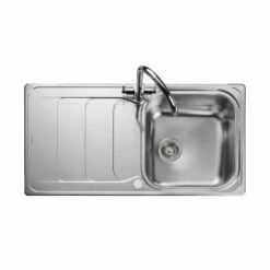 Rangemaster Houston 1 Bowl Stainless Steel Kitchen Sink - HS9851/