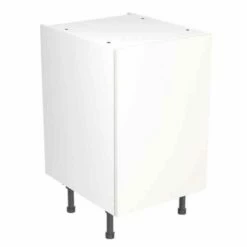 Kitchen Kit Slab 500mm Base Cabinet - Super Gloss - White - Flatpacked - FKKF0003
