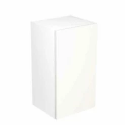 Kitchen Kit Slab 400mm Wall Cabinet - Super Gloss - White - Flatpacked - FKKF0012