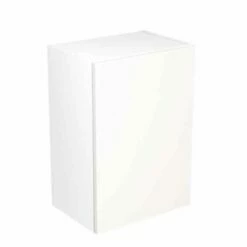 Kitchen Kit Slab 500mm Wall Cabinet - Super Gloss - White - Flatpacked - FKKF0013