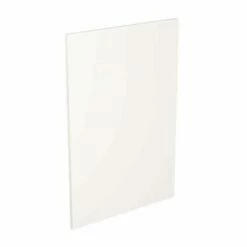 Kitchen Kit Slab 600mm Base Cabinet End Panel Only - Super Gloss - White - Flatpacked - FKKF0028