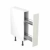 Kitchen Kit Slab 150mm Pull Out Base Cabinet - Super Gloss - White - Flatpacked - FKKF0051