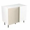 Kitchen Kit Slab 1000mm Blind Corner Base Cabinet - Super Gloss - Cashmere - Flatpacked - FKKF0109
