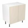 Kitchen Kit Slab 800mm Base Cabinet - Super Gloss - Cashmere - Flatpacked - FKKF0136