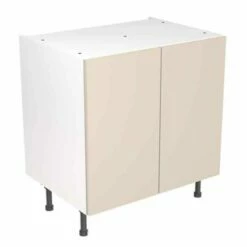 Kitchen Kit Slab 800mm Base Cabinet - Super Gloss - Cashmere - Flatpacked - FKKF0136