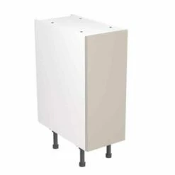 Kitchen Kit Slab 300mm Base Cabinet - Super Gloss - Light Grey - Flatpacked - FKKF0201