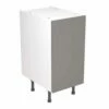Kitchen Kit Slab 400mm Base Cabinet - Super Gloss - Dust Grey - Flatpacked - FKKF0302