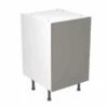 Kitchen Kit Slab 500mm Base Cabinet - Super Gloss - Dust Grey - Flatpacked - FKKF0303