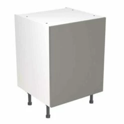 Kitchen Kit Slab 600mm Base Cabinet - Super Gloss - Dust Grey - Flatpacked - FKKF0304