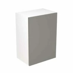 Kitchen Kit Slab 500mm Wall Cabinet - Super Gloss - Dust Grey - Flatpacked - FKKF0313
