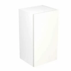 Kitchen Kit Slab 400mm Wall Cabinet - Ultra Matt - White - Flatpacked - FKKF0512