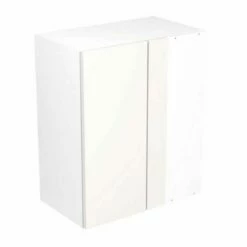 Kitchen Kit Slab 600mm Blind Corner Wall Cabinet - Ultra Matt - White - Flatpacked - FKKF0516
