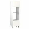 Kitchen Kit Slab 600mm Tall Oven & Microwave Housing - Ultra Matt - White - Flatpacked - FKKF0532