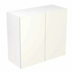 Kitchen Kit Slab 800mm Wall Cabinet - Ultra Matt - White - Flatpacked - FKKF0538
