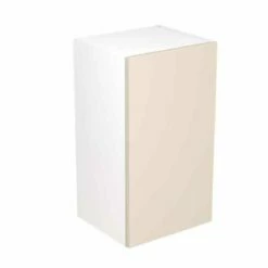 Kitchen Kit Slab 400mm Wall Cabinet - Ultra Matt - Cashmere - Flatpacked - FKKF0612