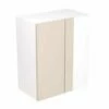 Kitchen Kit Slab 600mm Blind Corner Wall Cabinet - Ultra Matt - Cashmere - Flatpacked - FKKF0616