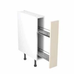 Kitchen Kit Slab 150mm Pull Out Base Cabinet - Ultra Matt - Cashmere - Flatpacked - FKKF0651