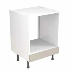 Kitchen Kit Slab 600mm Base Oven Cabinet - Ultra Matt - Light Grey - Flatpacked - FKKF0705