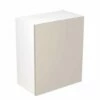 Kitchen Kit Slab 600mm Wall Cabinet - Ultra Matt - Light Grey - Flatpacked - FKKF0714