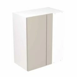 Kitchen Kit Slab 600mm Blind Corner Wall Cabinet - Ultra Matt - Light Grey - Flatpacked - FKKF0716