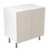 Kitchen Kit Slab 800mm Base Cabinet - Ultra Matt - Light Grey - Flatpacked - FKKF0736