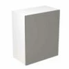 Kitchen Kit Slab 600mm Wall Cabinet - Ultra Matt - Dust Grey - Flatpacked - FKKF0814
