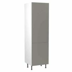 Kitchen Kit Slab 600mm Tall Larder Cabinet - Ultra Matt - Dust Grey - Flatpacked - FKKF0834