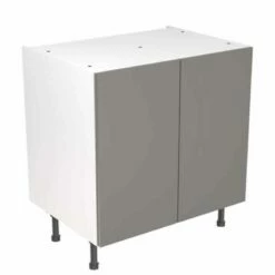 Kitchen Kit Slab 800mm Base Cabinet - Ultra Matt - Dust Grey - Flatpacked - FKKF0836