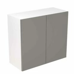 Kitchen Kit Slab 800mm Wall Cabinet - Ultra Matt - Dust Grey - Flatpacked - FKKF0838