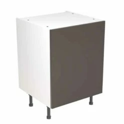 Kitchen Kit Slab 600mm Base Cabinet - Ultra Matt - Graphite - Flatpacked - FKKF0904