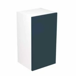 Kitchen Kit Slab 400mm Wall Cabinet - Ultra Matt - Indigo Blue - Flatpacked - FKKF1312