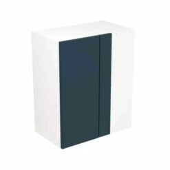 Kitchen Kit Slab 600mm Blind Corner Wall Cabinet - Ultra Matt - Indigo Blue - Flatpacked - FKKF1316