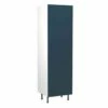 Kitchen Kit Slab 600mm Tall Larder Cabinet - Ultra Matt - Indigo Blue - Flatpacked - FKKF1334