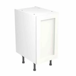 Kitchen Kit Shaker 400mm Base Cabinet - Ultra Matt - White - Flatpacked - FKKH0502