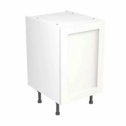 Kitchen Kit Shaker 500mm Base Cabinet - Ultra Matt - White - Flatpacked - FKKH0503
