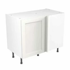 Kitchen Kit Shaker 1000mm Blind Corner Base Cabinet - Ultra Matt - White - Flatpacked - FKKH0509