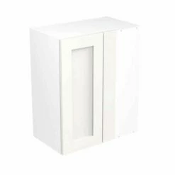 Kitchen Kit Shaker 600mm Blind Corner Wall Cabinet - Ultra Matt - White - Flatpacked - FKKH0516