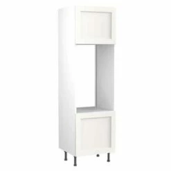 Kitchen Kit Shaker 600mm Tall Double Oven Housing - Ultra Matt - White - Flatpacked - FKKH0521