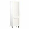 Kitchen Kit Shaker 600mm Tall 70/30 Fridge/Freezer Housing - Ultra Matt - White - Flatpacked - FKKH0522