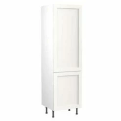 Kitchen Kit Shaker 600mm Tall Larder Cabinet - Ultra Matt - White - Flatpacked - FKKH0534