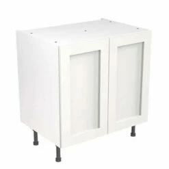 Kitchen Kit Shaker 800mm Base Cabinet - Ultra Matt - White - Flatpacked - FKKH0536