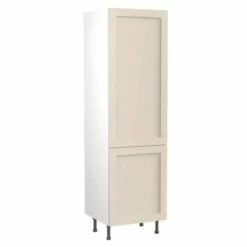 Kitchen Kit Shaker 600mm Tall Larder Cabinet - Ultra Matt - Cashmere - Flatpacked - FKKH0634