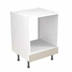 Kitchen Kit Shaker 600mm Base Oven Cabinet - Ultra Matt - Light Grey - Flatpacked - FKKH0705